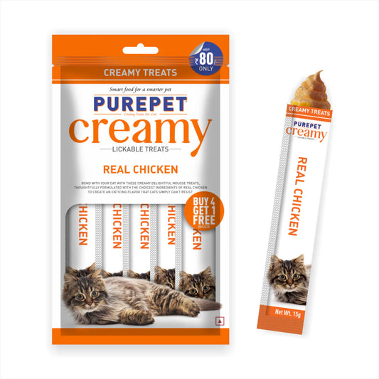 Purepet Creamy Treats for Cats - Real Chicken