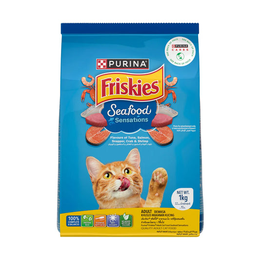 Friskies Dry Food for Adult Cats - Seafood