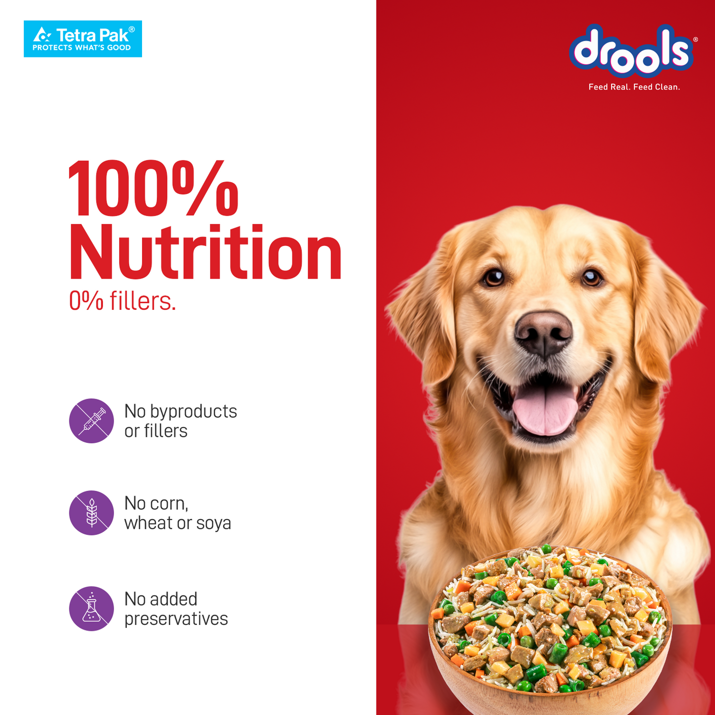 Drools Tetra Pack Real Chicken Biryani 150gm for Puppy / Dogs
