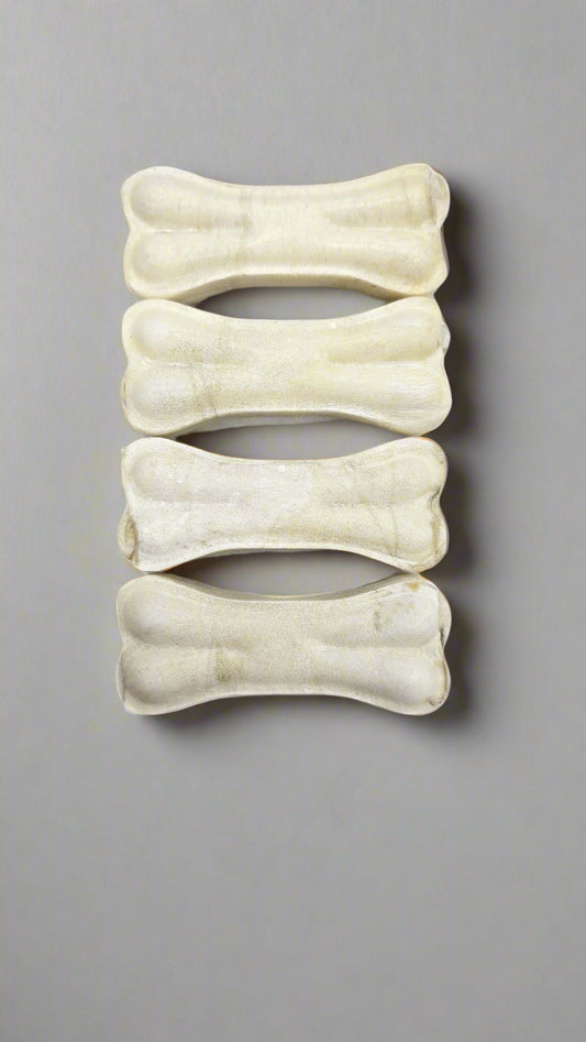 Rawhide Tough Chew Bones for Puppies & Dogs 3 inch - 4 pc