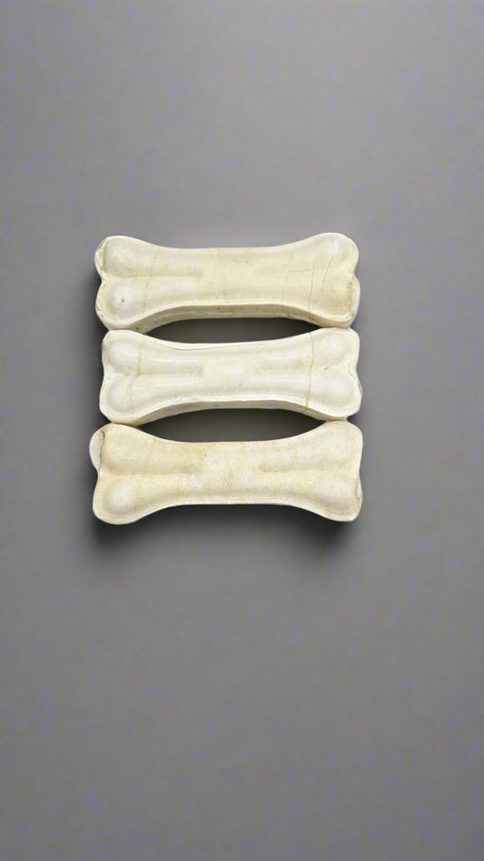 Rawhide Tough Chew Bones for Puppies & Dogs 4 inch - 3 pc