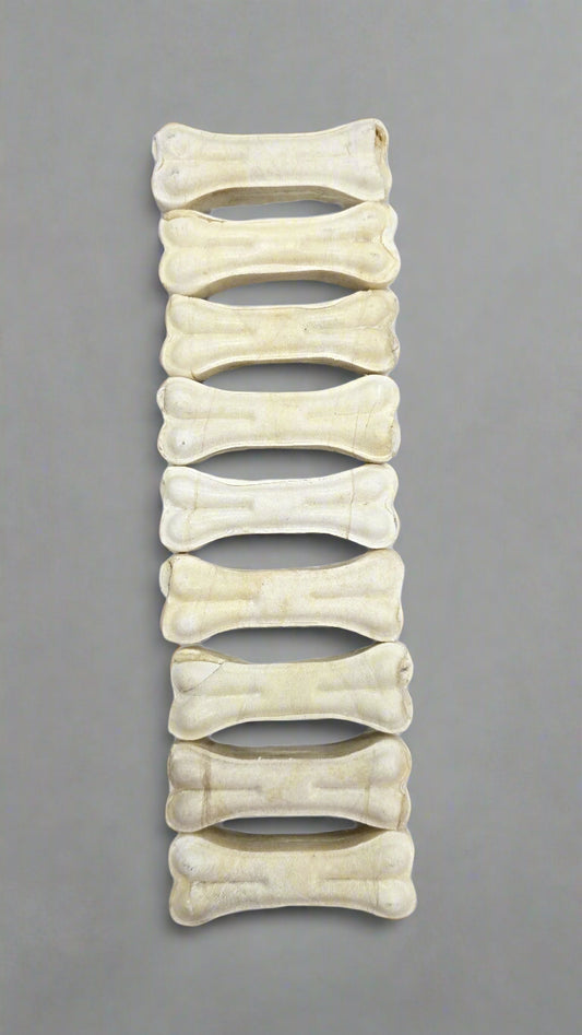 Rawhide Tough Chew Bones for Puppies & Dogs 4 inch - 9 pc