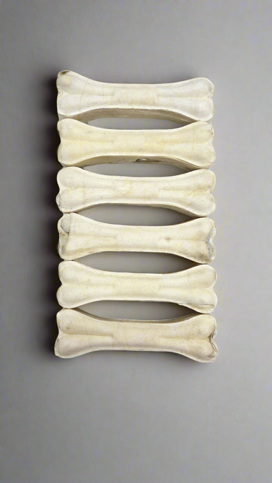 Rawhide Tough Chew Bones for Puppies & Dogs 5 inch - 6 pc