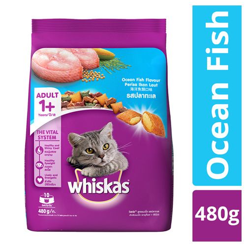 Whiskas Dry Food for Adult Cat - Ocean Fish