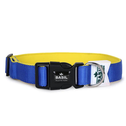 Basil Padded Adjustable Collar for Puppy / Dogs - Blue