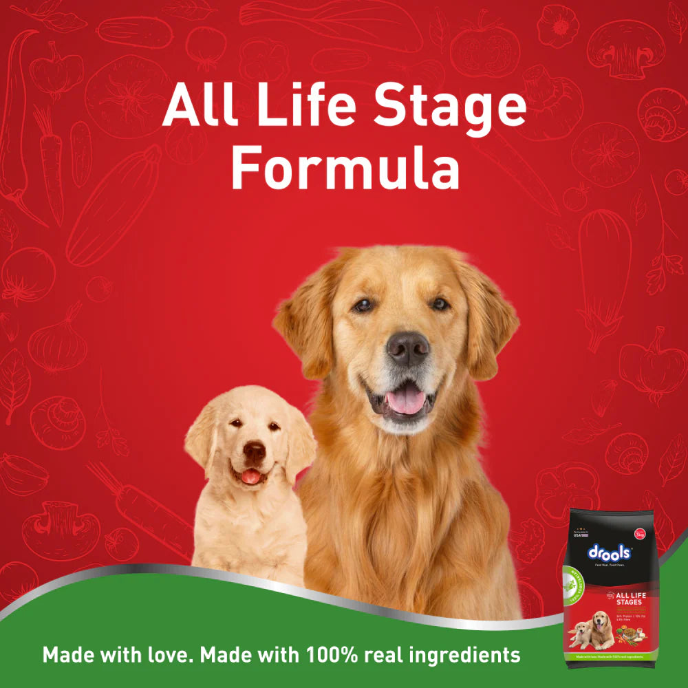 Drools 100% Vegetarian Dry Food for Dogs - Puppy & Adult (All Life Stages)