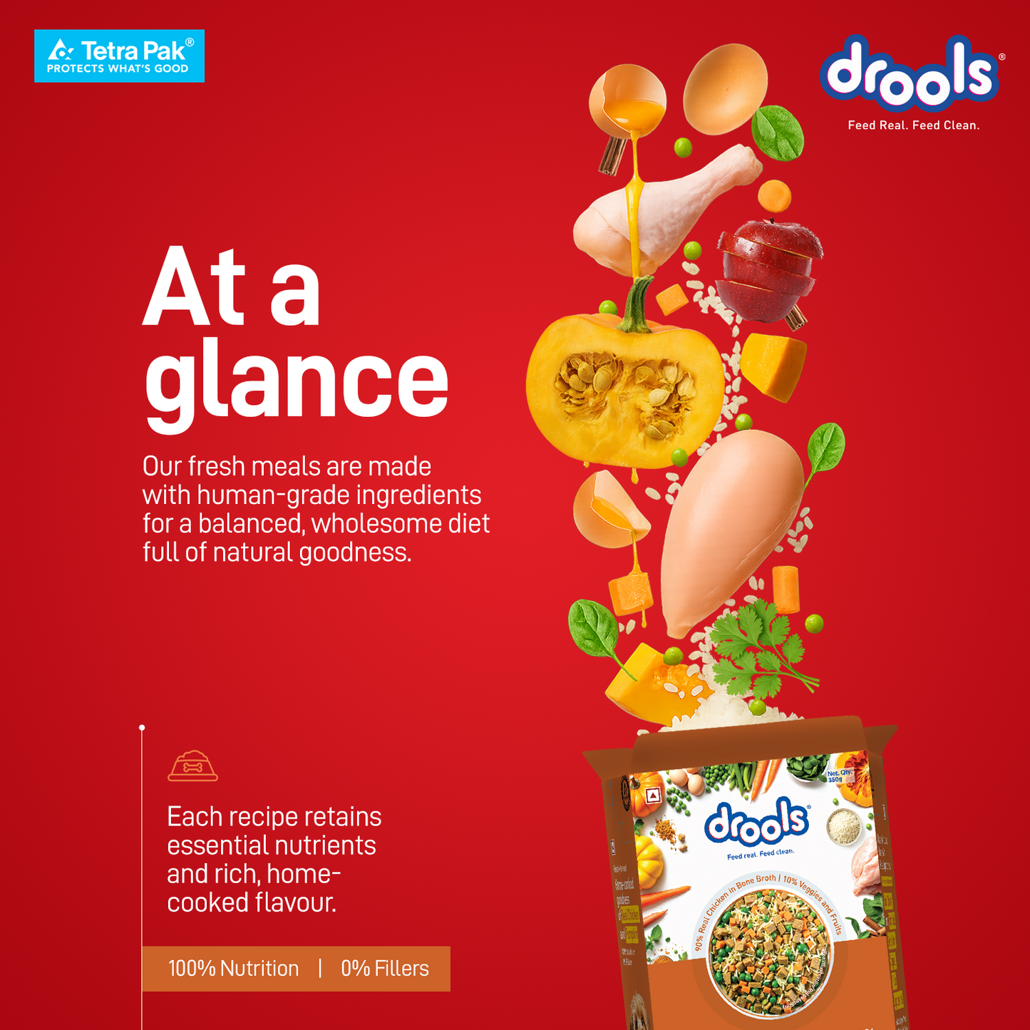 Drools Tetra Pack Real Chicken Pumpkin 150gm for Puppy / Dogs