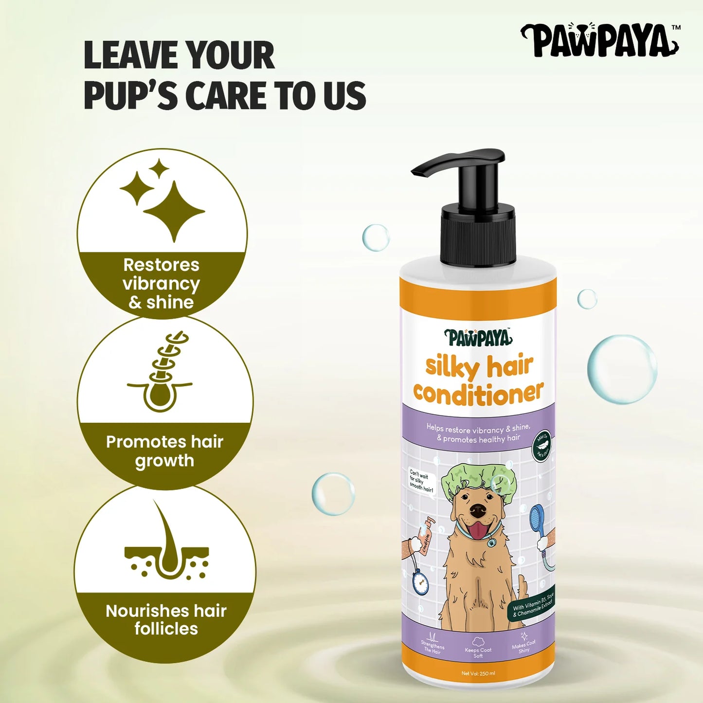 Pawpaya Silky Hair Conditioner for Dogs 250 ml