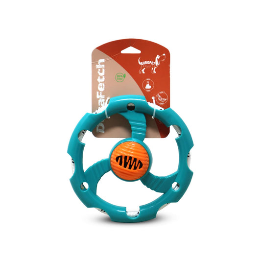 Plushmate Dura Fetch Puller Treat Dispenser Dog Toy - Steering Wheel