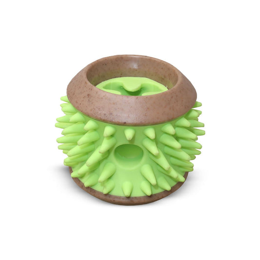 Plushmate x Petaholic Durable Nylon Hard Chew Toy & Treat Dispenser for Medium and Large Breed Dogs - Herring Bone