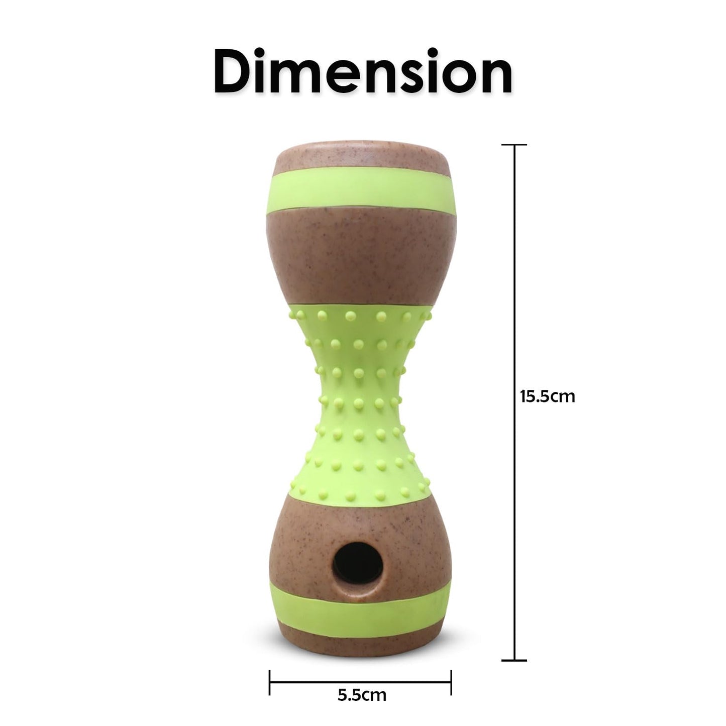 Plushmate x Petaholic Durable Nylon Hard Chew Toy & Treat Dispenser for Medium and Large Breed Dogs - Dual Drum Toy