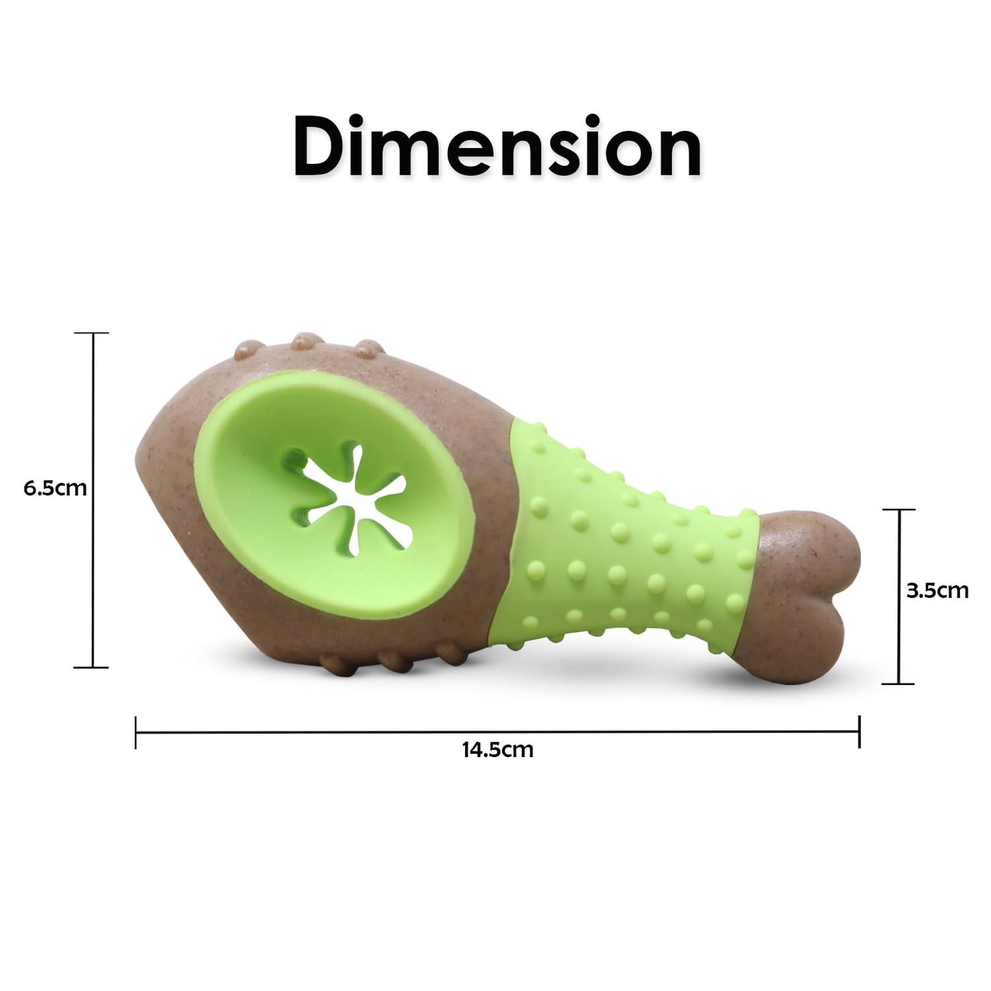 Plushmate x Petaholic Durable Nylon Hard Chew Toy & Treat Dispenser for Medium and Large Breed Dogs - Chew Leg