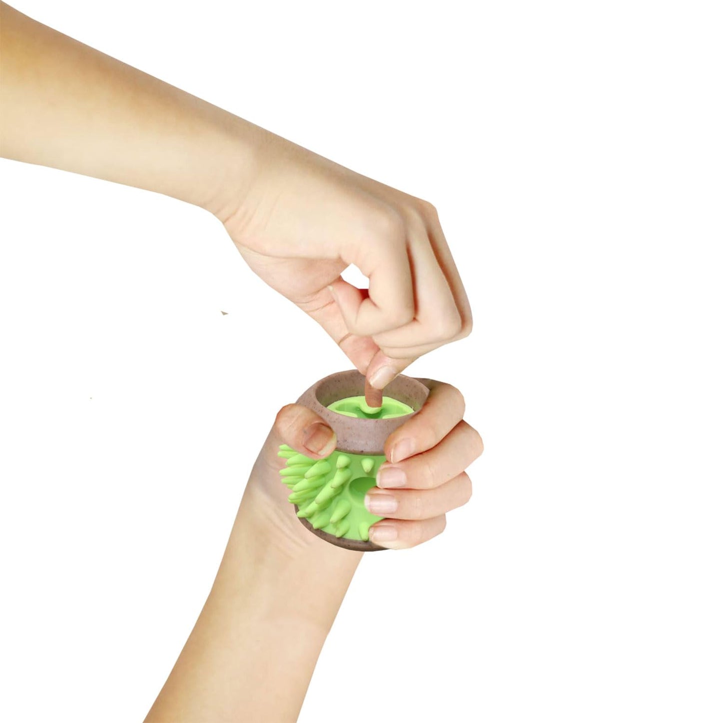 Plushmate x Petaholic Durable Nylon Hard Chew Toy & Treat Dispenser for Medium and Large Breed Dogs - Herring Bone