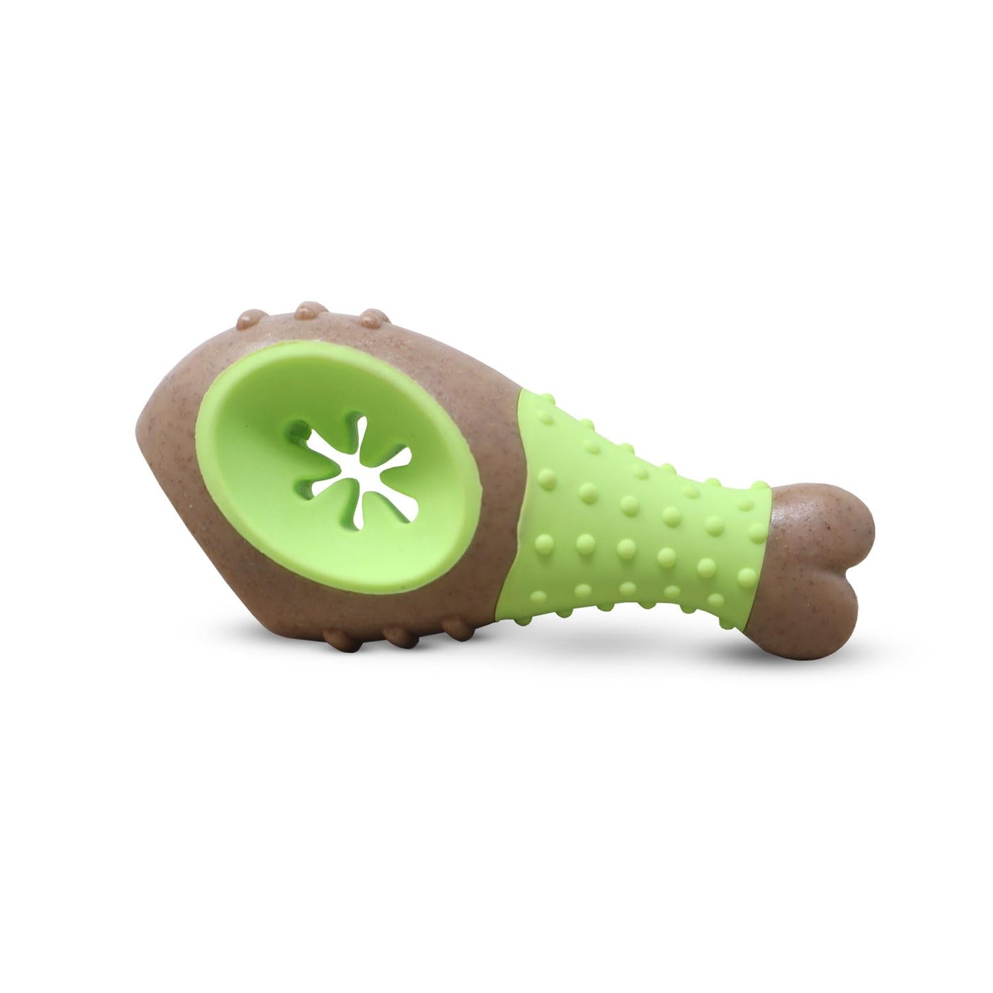 Plushmate x Petaholic Durable Nylon Hard Chew Toy & Treat Dispenser for Medium and Large Breed Dogs - Chew Leg
