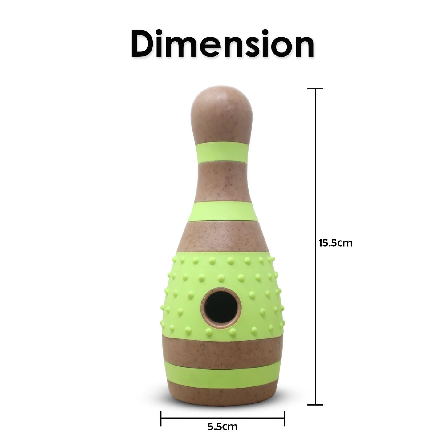 Plushmate x Petaholic Durable Nylon Hard Chew Toy & Treat Dispenser for Medium and Large Breed Dogs - Dual Colour Bottle