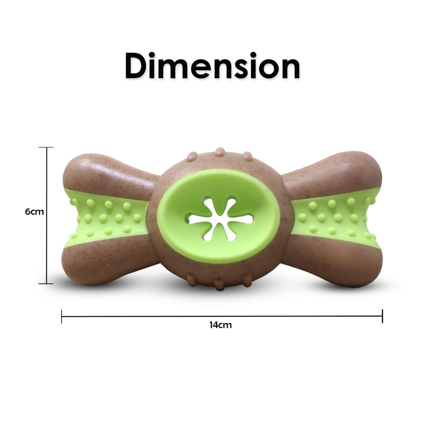 Plushmate x Petaholic Durable Nylon Hard Chew Toy & Treat Dispenser for Medium and Large Breed Dogs - Bone
