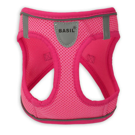 Basil Soft Adjustable Mesh Harness / Body Belt for Puppies & Small Breed Dogs (Pink)