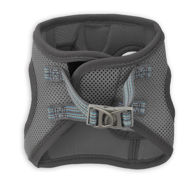 Basil Soft Adjustable Mesh Harness / Body Belt for Puppies & Small Breed Dogs (Grey)
