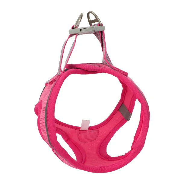 Basil Soft Adjustable Mesh Harness / Body Belt for Puppies & Small Breed Dogs (Pink)
