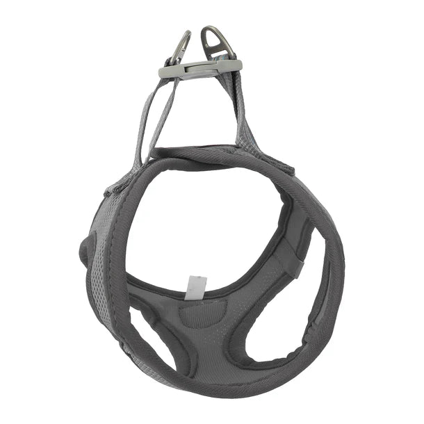 Basil Soft Adjustable Mesh Harness / Body Belt for Puppies & Small Breed Dogs (Grey)