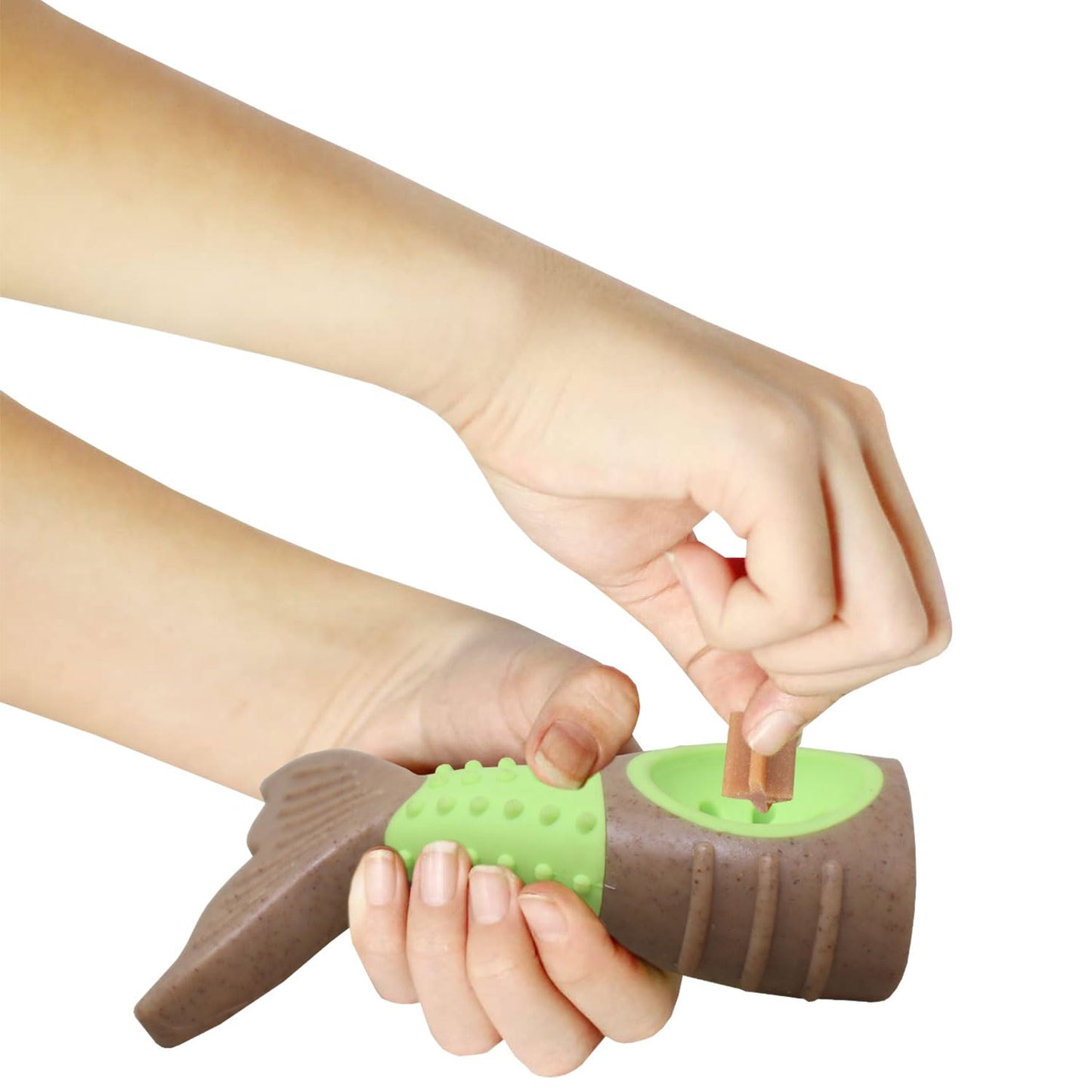 Plushmate x Petaholic Durable Nylon Hard Chew Toy & Treat Dispenser for Medium and Large Breed Dogs - Antler