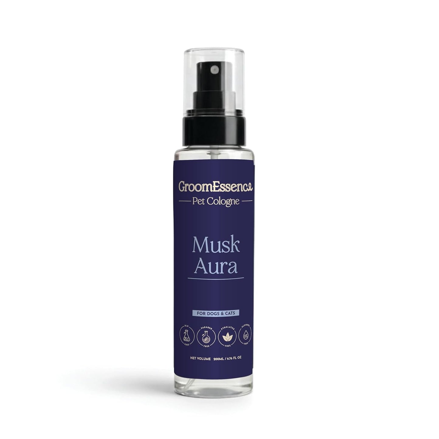 GroomEssence Pet Cologne Perfume for Cats & Dogs - Musk Aura