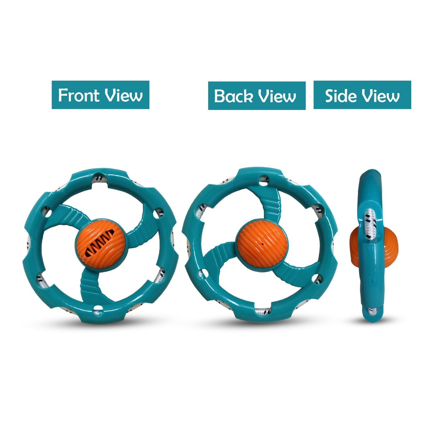 Plushmate Dura Fetch Puller Treat Dispenser Dog Toy - Steering Wheel