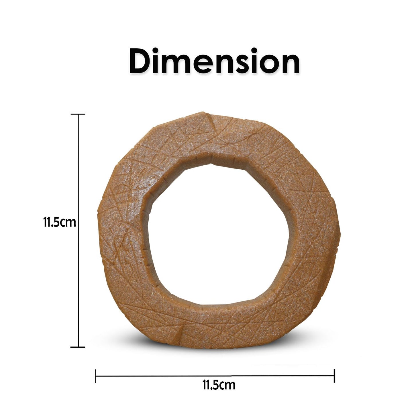 Plushmate x Petaholic Durable Nylon Hard Chew Toy & Treat Dispenser for Medium and Large Breed Dogs - Chew Ring