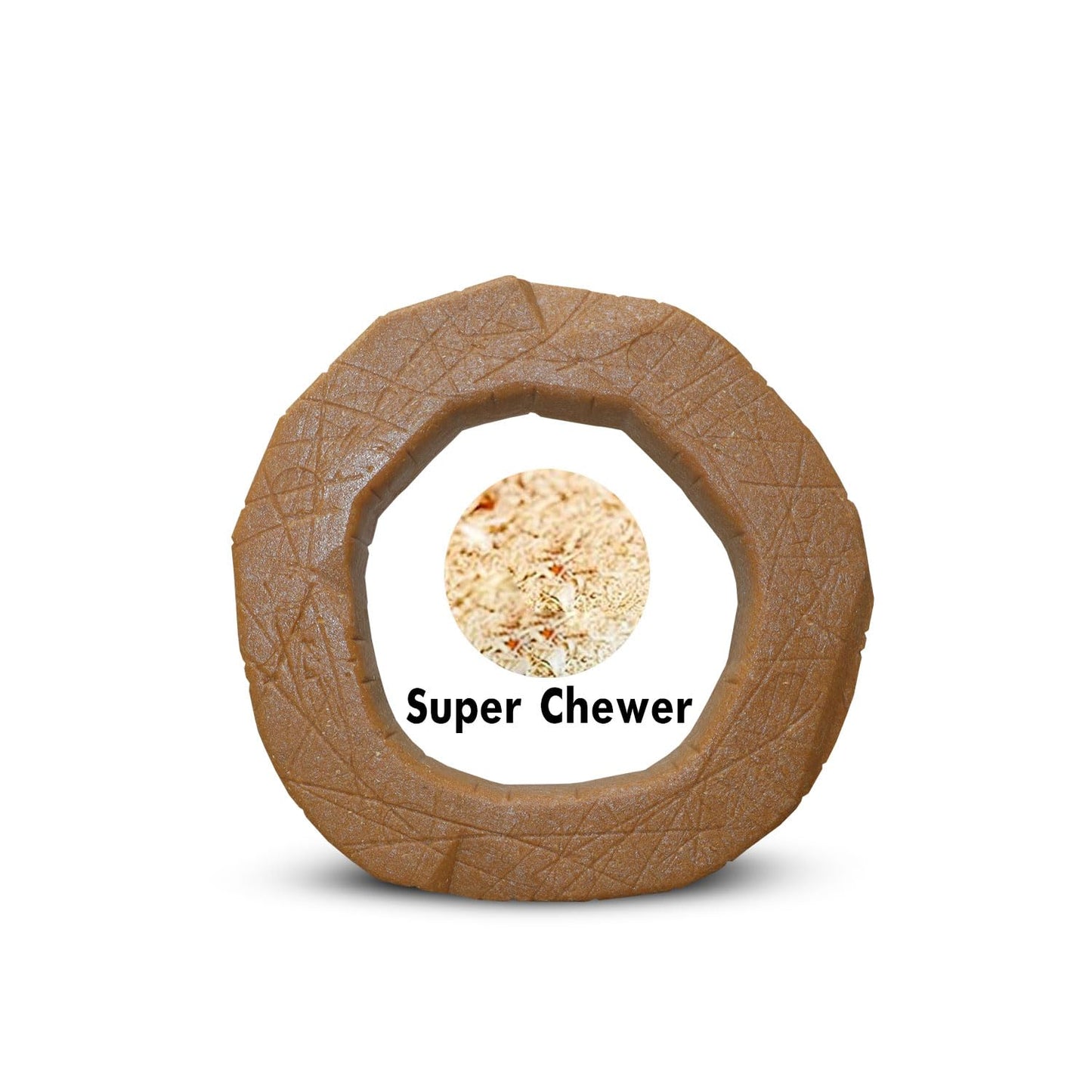 Plushmate x Petaholic Durable Nylon Hard Chew Toy & Treat Dispenser for Medium and Large Breed Dogs - Chew Ring