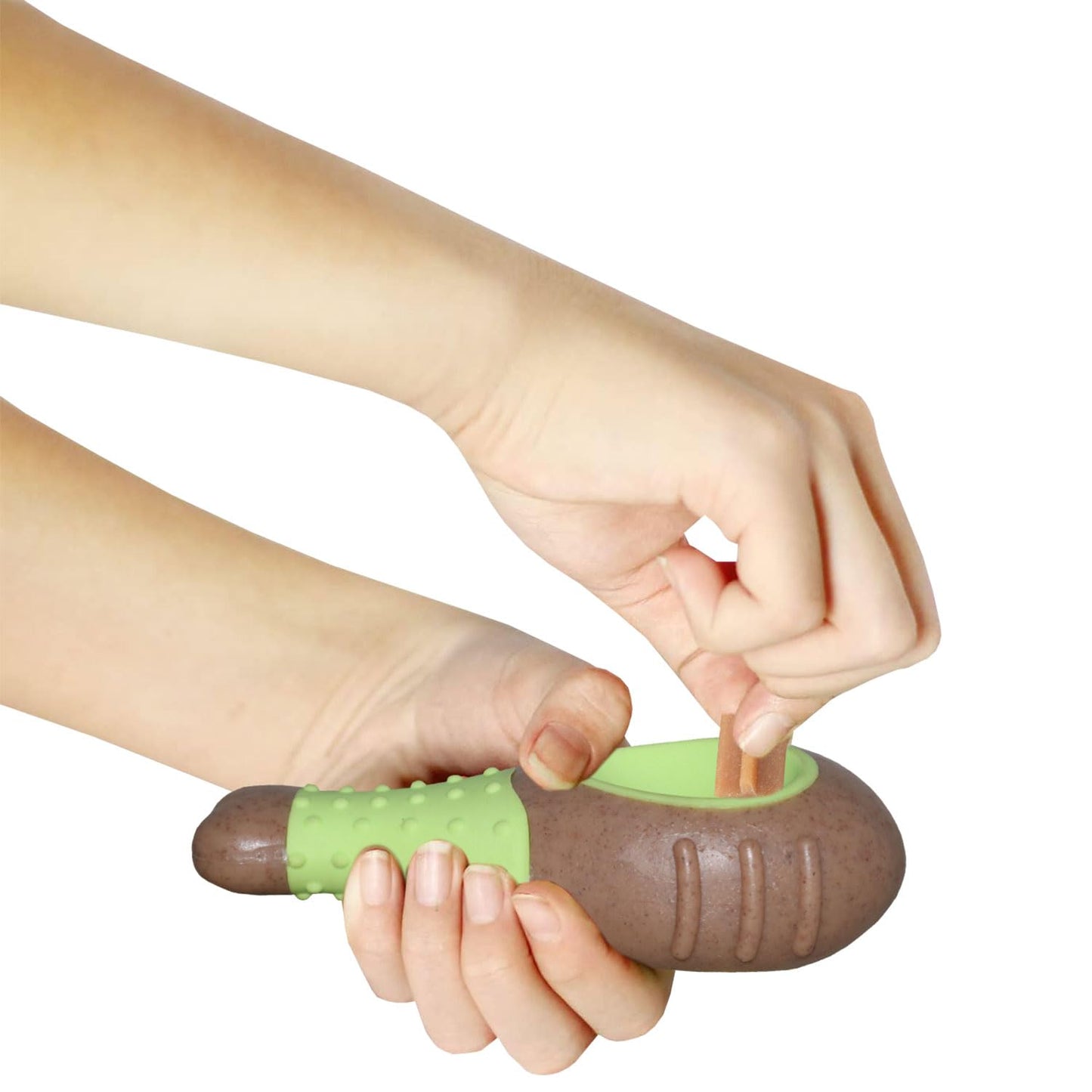 Plushmate x Petaholic Durable Nylon Hard Chew Toy & Treat Dispenser for Medium and Large Breed Dogs - Chew Leg