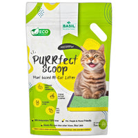 Basil Purrfect Scoop Plant Based Flushable TOFU Cat Litter 7Ltr - Green Tea