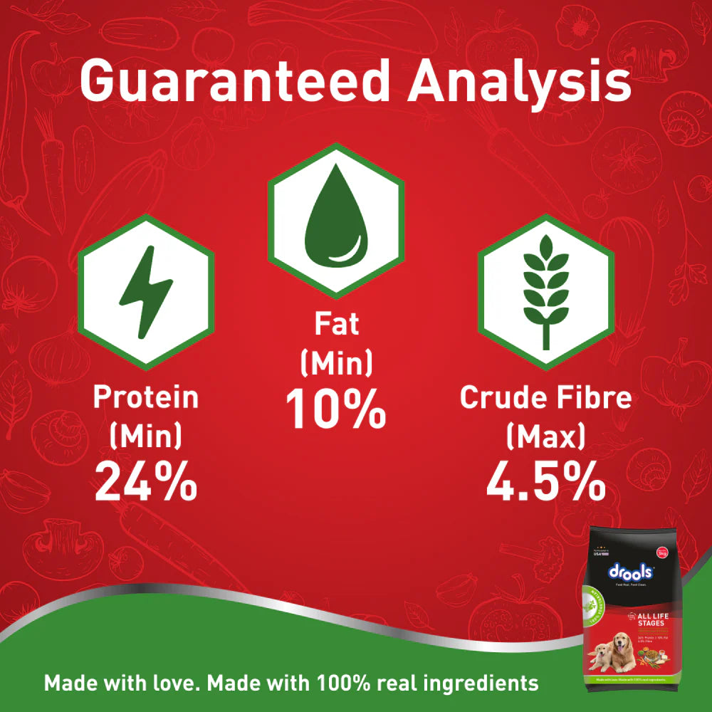 Drools 100% Vegetarian Dry Food for Dogs - Puppy & Adult (All Life Stages)