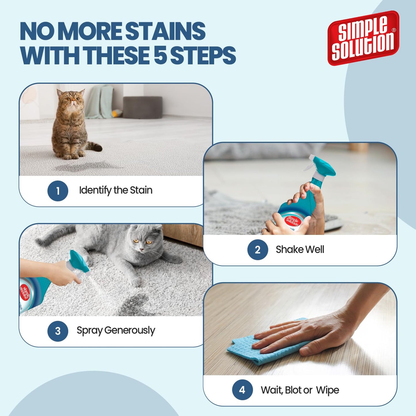 Simple Solution Stain & Odor Remover Spray for Cats 500 ml