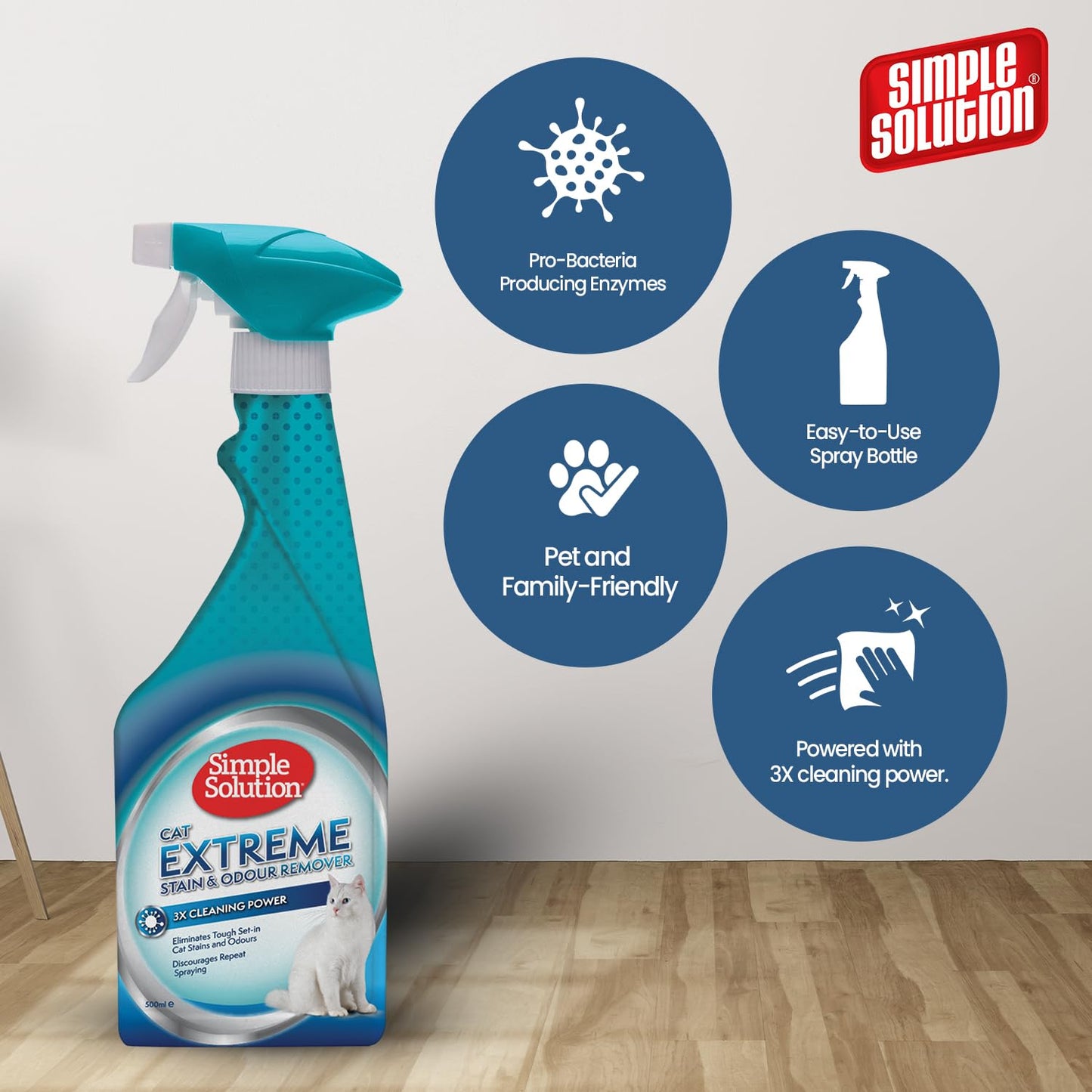 Simple Solution Stain & Odor Remover Spray for Cats 500 ml