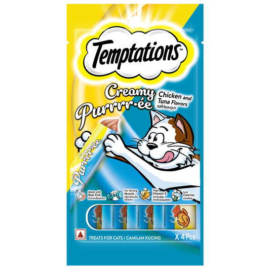Temptations Creamy Treats for Cats (4's) - Chicken & Tuna