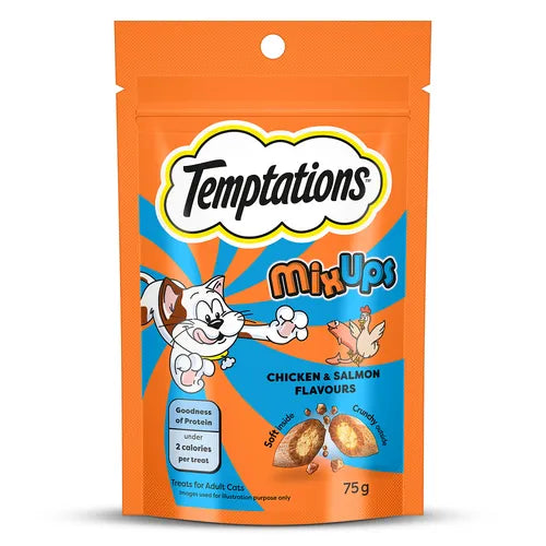 Temptations Mixups Dry Treats for Cats - Chicken & Salmon