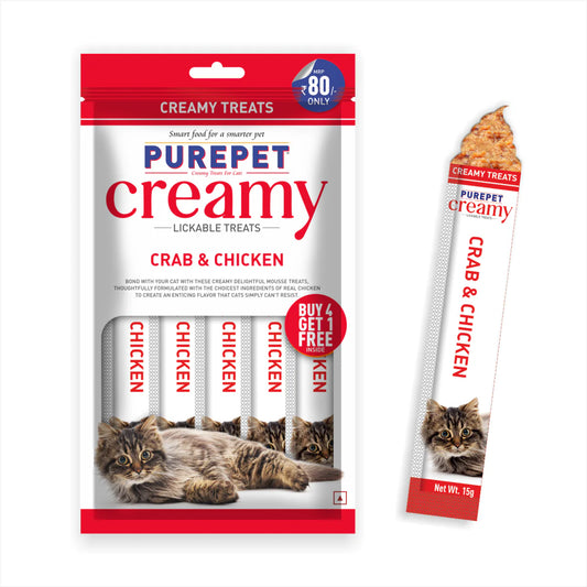 Purepet Creamy Treats for Cats - Crab & Chicken