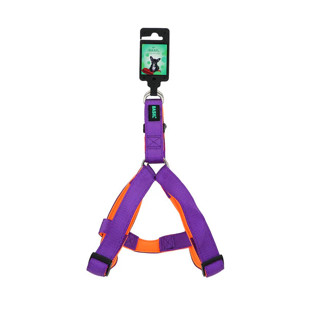 Basil Padded Adjustable Harness / Body Belt for Dogs & Puppies (Purple)