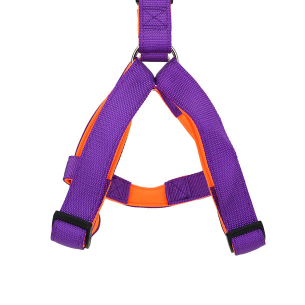 Basil Padded Adjustable Harness / Body Belt for Dogs & Puppies (Purple)