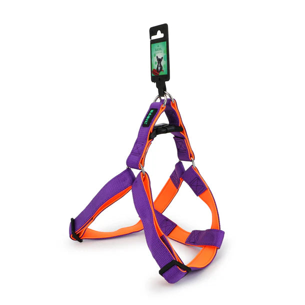Basil Padded Adjustable Harness / Body Belt for Dogs & Puppies (Purple)