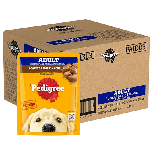 Pedigree Wet Food Gravy for Adult Dogs 70 gm - Roasted Lamb