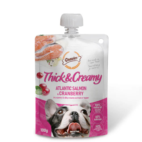 Gnawlers Thick & Creamy Treats for Dogs - Atlantic Salmon & Cranberry
