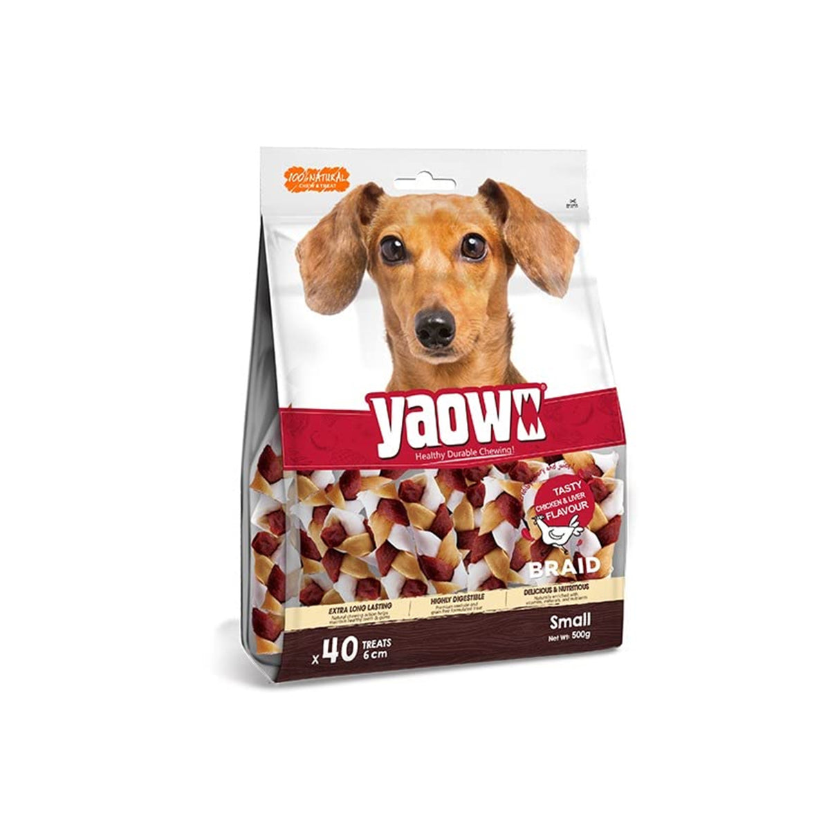 Yaowo Tough Chew Treats for Dogs - Braid