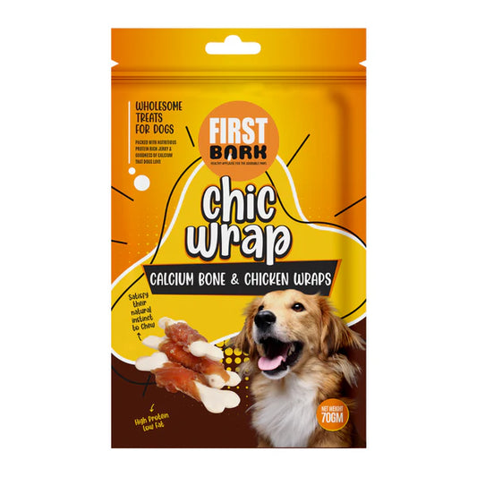 First Bark Chic Wrap Dog Treats - Calcium Bone & Chicken Wrap