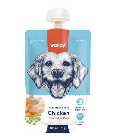 Wanpy Creamy Treats for Dogs 90 gm - Chicken Carrot & Peas