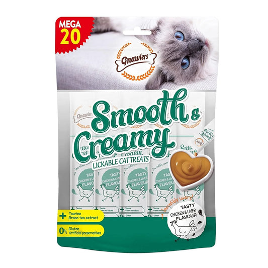 Gnawlers Smooth & Creamy Treats for Cats 20's - Chicken & Liver