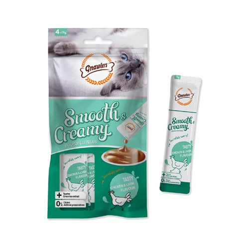 Gnawlers Smooth & Creamy Treats for Cats - Chicken & Liver