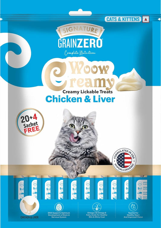 Grain Zero Creamy Treats for Cats (24's) - Chicken & Liver