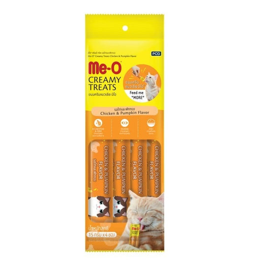Meo Creamy Treats for Cats (4's) - Chicken & Pumpkin