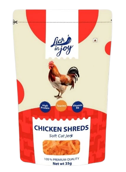 Lick in Joy Dry Treat for Cat 35 gm - Chicken Shreds